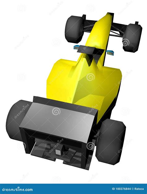 Racing formula car stock illustration. Illustration of render - 100376844