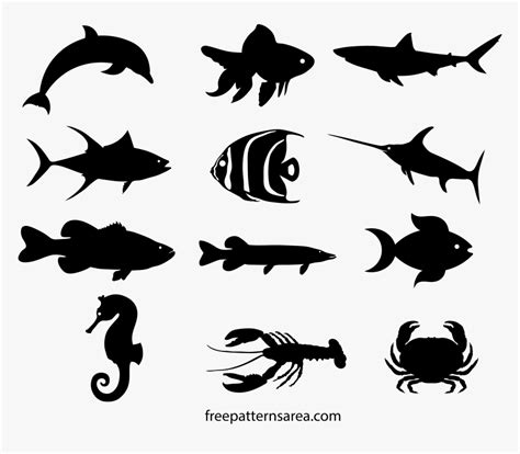 Transparent Fish Fins Png - Fish Silhouette, Png Download - kindpng