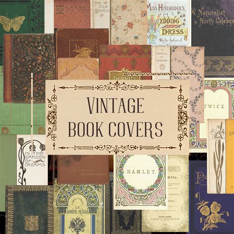 24 Digital Vintage Book Covers for Junk Journaling Bookmaking - Etsy