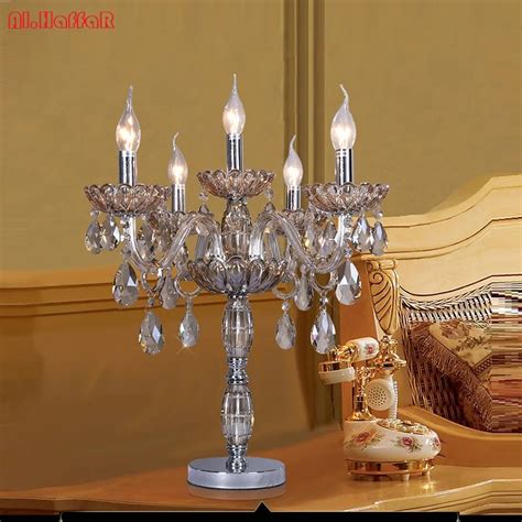 Crystal Table Lamp Modern Beauty Art High Grade crystals k9 Desk Lamp ...