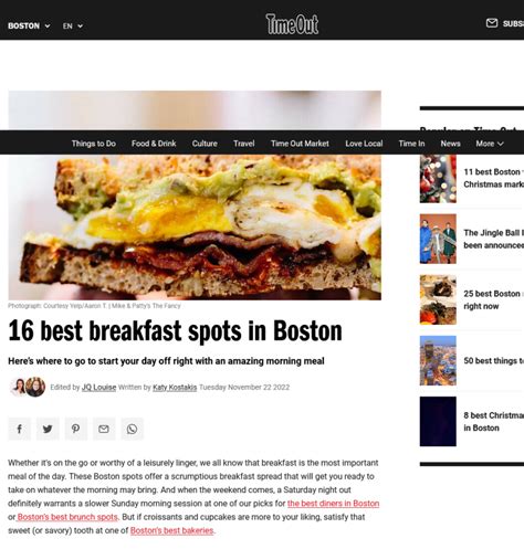 16 best breakfast spots in Boston – KATY KOSTAKIS