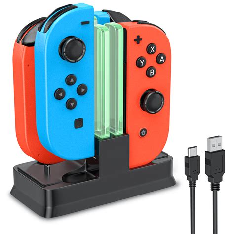 Joy-Con Lite Charging Dock for Nintendo Switch, LED Pro Controller ...