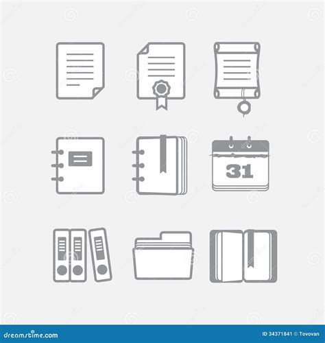 Office documents icons stock vector. Illustration of award - 34371841