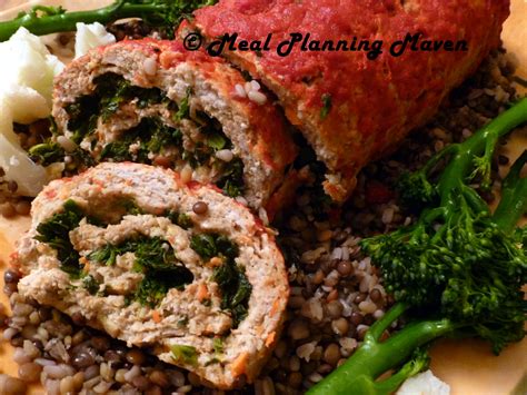 Turkey-Spinach Meatloaf Roulade - Meal Planning Maven