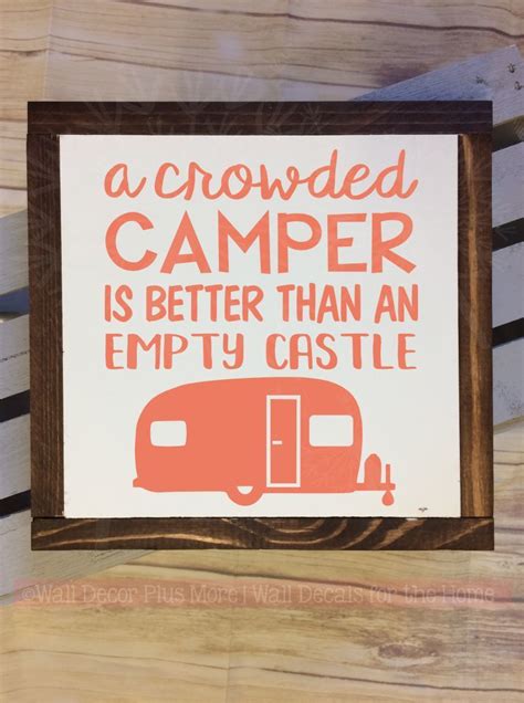 Crowded Camper Vinyl Lettering Decals Wall Art Stickers RV Accessories | Vinyl lettering, Decal ...