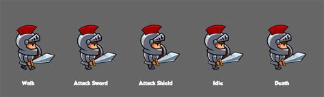 2d Knight Game Character Design