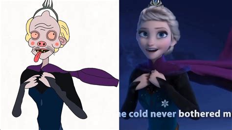 Frozen elsa / let it go song/ drawing meme - YouTube