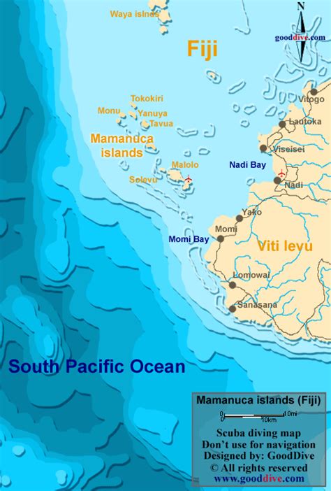 Mamanuca Islands map - Goodive.com