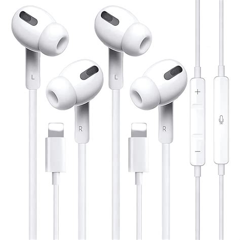 2 Pack Compatible with Apple Earbuds Wired Lightning Connector[Apple MFi Certified](Built-in ...