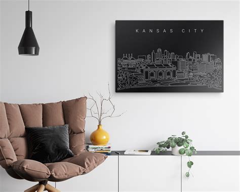 Kansas City Skyline Canvas Art Print Kansas City Wall Art | Etsy