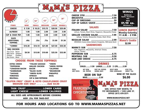 Mama's Pizza Williamston, NC Menu (Updated: May 2024)