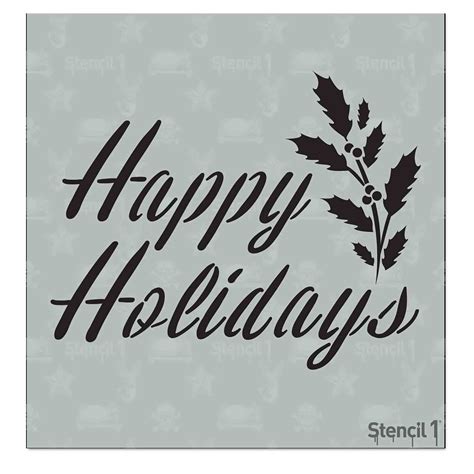 Happy Holidays Stencil – Small (5.75″x6″) | Stencil 1