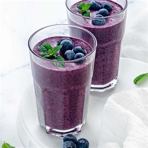 Blueberry Smoothie Recipe (Healthy, Without Banana ) - Cubes N Juliennes