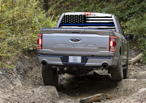 Truck Rear Window Decal Thin Blue Line American Flag - Etsy