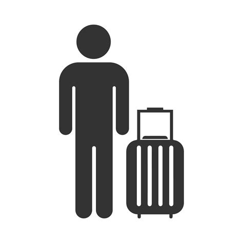 Vector illustration of traveler icon in dark color and white background 27197737 Vector Art at ...