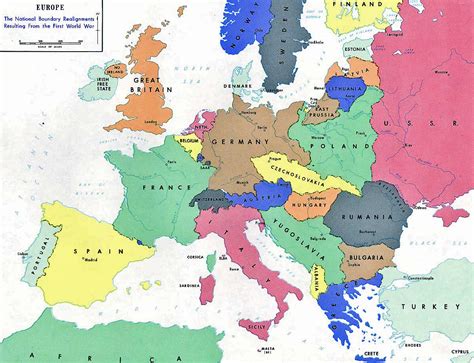 Europe World War Map 1914 To 1918