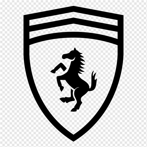 Ferrari Computer Icons Car, ferrari, logo, monochrome, fictional Character png | PNGWing