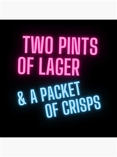 "Two Pints of Lager & Packet of Crisps Logo" Art Print for Sale by ...