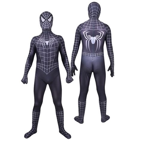 Raimi Symbiote Spider-Man Costume Black Spiderman Cosplay Costume