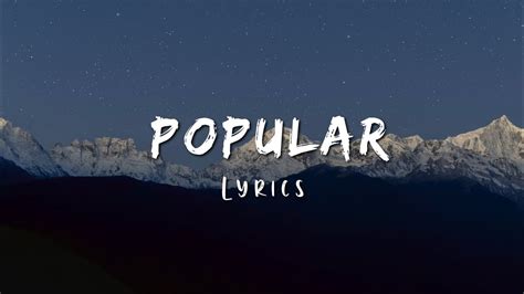 POPULAR THE WEEKEND LYRICS SONG ||POPULAR SONG WITH LYRICS||LYRICS 1.5 - YouTube