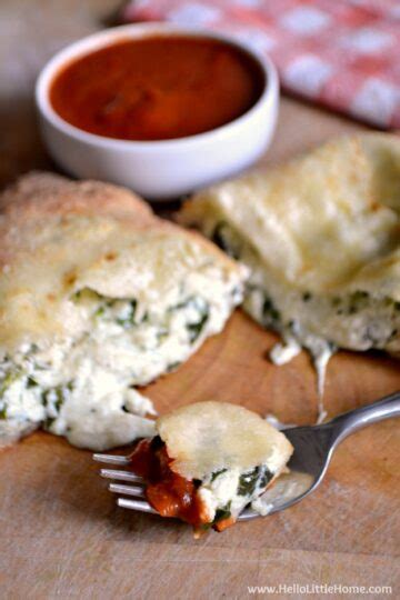 Four-Cheese Spinach Calzones | Hello Little Home