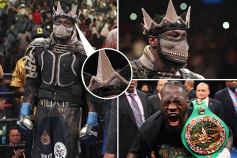 Deontay Wilder's ring-walk costume is most dramatic yet as American wears crowned face mask