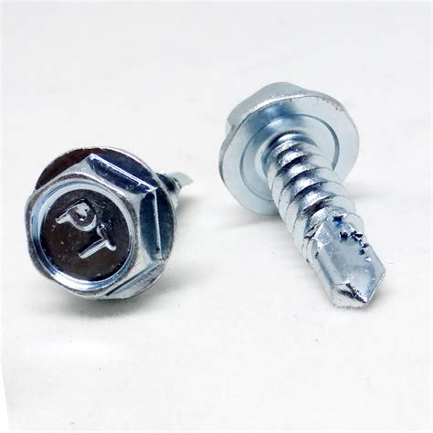 100 Hex Head Self Tapping Screws #10X12mm - 5/16" Washer - for All Purpose Metal