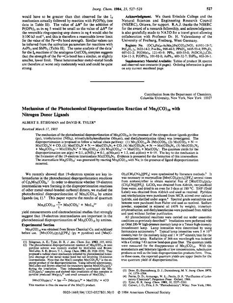 (PDF) Mechanism of the photochemical disproportionation reaction of ...