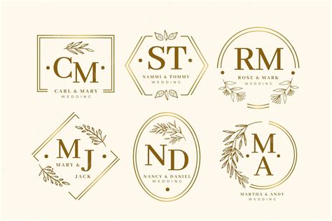 Premium Vector | Elegant wedding monogram collection