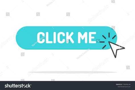 Click Me Button Arrow Pointer Clicking Stock Vector (Royalty Free ...