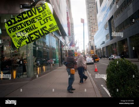 Religious zealots proselytize in Times Square in New York on Friday, October 22, 2010 ...