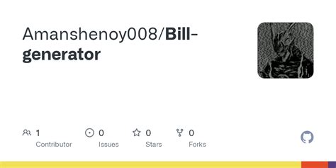 GitHub - Amanshenoy008/Bill-generator