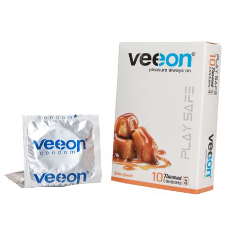 Buy Veeon Play Safe Flavored Condoms - Butter Scotch 10's Online at ...