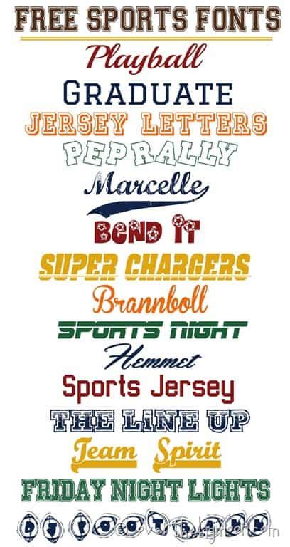 free sports fonts