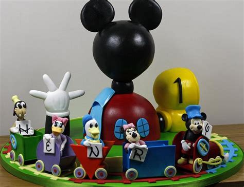 Mickey Mouse Clubhouse and Train - Decorated Cake by - CakesDecor