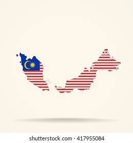 Map Malaysia Malaysia Flag Colors Stock Vector (Royalty Free) 417955084 | Shutterstock