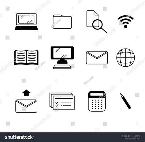 Clip Art Business Icon Illustration Set Stock Illustration 2043626870 | Shutterstock