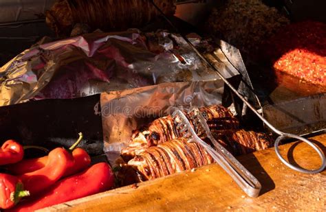 Turkish Street Food Kokorec Stock Photo - Image of grilled, lunch ...