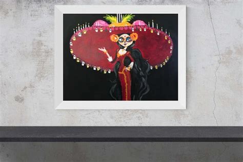 La Muerte Fan Art Pop Art Acrylic Painting on Stretched - Etsy