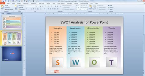 Free SWOT PowerPoint Template - Free PowerPoint Templates - SlideHunter.com