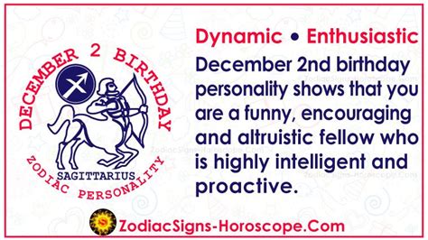 December 2 Zodiac (Sagittarius) Horoscope Birthday Personality and Lucky Things | ZSH