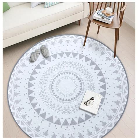 High quality Nordic gray round door mat bedroom door mats bathroom anti slip wear mats kitchen ...