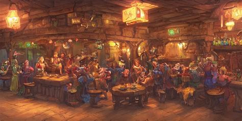 A fantasy tavern by woo chul lee | Stable Diffusion