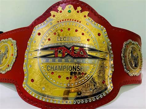 TNA legends wrestling heavyweight championship belt double layer (2mm ...