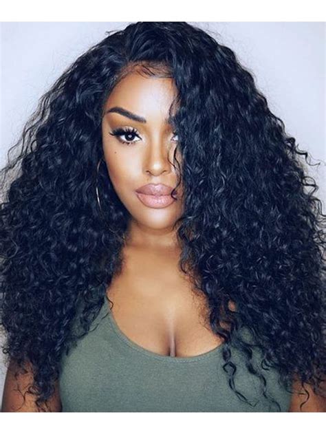 Loose Curly Lace Front Human Hair Wigs 250% High Density Lace Wigs