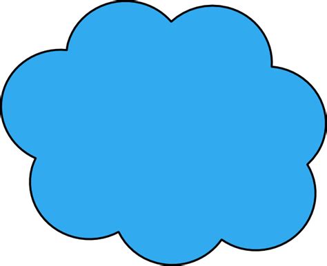 Blue Cloud Clip Art at Clker.com - vector clip art online, royalty free & public domain