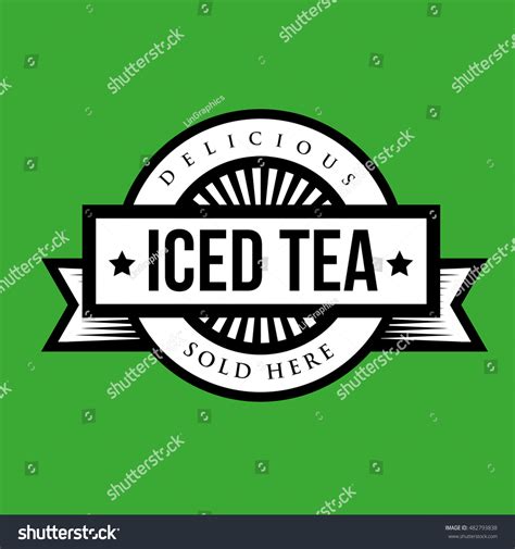 Vintage Iced Tea Sign Logo Stock Vector (Royalty Free) 482793838 ...