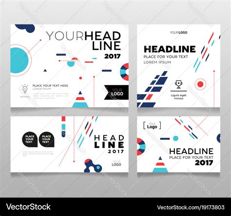 Headline banner - modern set of abstract Vector Image