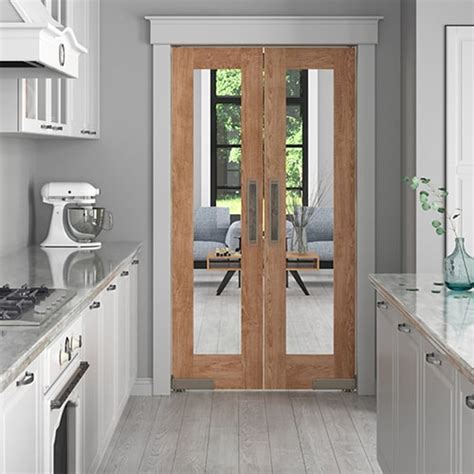 Modern Double Swinging French Doors- Interior Glass Doors