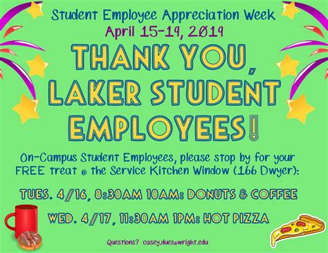 Student Employee Appreciation Week | Wright State University